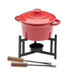 BIG KASE Keramik-Fondue-Set 300 ml Rot