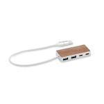 UBAH USB hub 4 ports 27,5 cm Timber