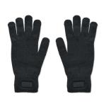 HANDNIT Knitted gloves in RPET Black