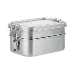 DOUBLE CHAN Stainless steel lunch box Flat silver