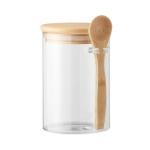 BOROSPOON Glass jar with spoon 600 ml Transparent