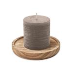 PENTAS Candle on round wooden base Convoy grey