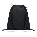 YUKI COLOUR Organic cotton drawstring bag Black