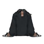 PANDA BAG Recycled cotton drawstring bag Black