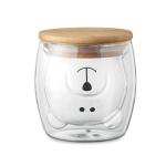 SMILE Double wall borosilicate mug Transparent