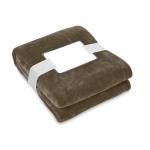 LOGAN RPET-Flanell Fleece-Decke Braun