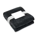 LOGAN RPET fleece blanket 280 gr/m² Black