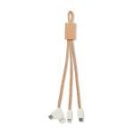 CABIE 3 in 1 charging cable in cork Fawn