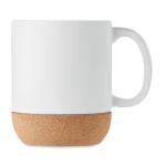 Matt ceramic cork mug 300 ml White