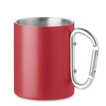 TRUMBA Double wall metal mug 300 ml Red