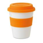 ASTORIA PP Becher mit Silikon-Deckel Orange