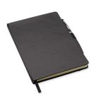 NOTAPLUS A5 notebook with pen 72 lined Black