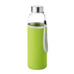 UTAH GLASS Glass bottle in pouch 500ml Lime