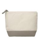 KLEUREN Bicolour cotton cosmetic bag Nature