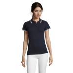 PASADENA women polo 200g, French navy, white French navy, white | L