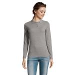 PERFECT LSL WOMEN PERFECT WOMEN LSL POLO  180, Grey melange Grey melange | L