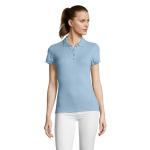 PASSION WOMEN POLO 170g, sky blue pique Sky blue pique | L