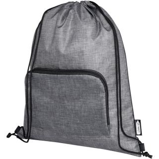 Ash recycled foldable drawstring bag 7L Graphite