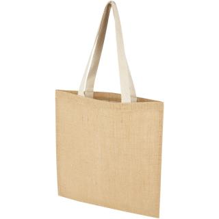 Juta 300 g/m² Jute Tragetasche 7 L, natur Natur,weiß