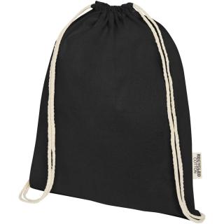 Oregon 140 g/m² GRS recycled cotton drawstring bag 