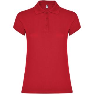 Star short sleeve women's polo, red Red | XL