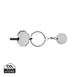 XD Collection RCS recycled zinc alloy radiator key keychain with coin 