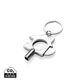 XD Collection RCS recycled zinc alloy 3 in 1 keychain 