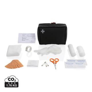 XD Collection RCS recycled nubuck PU pouch  first aid set Black