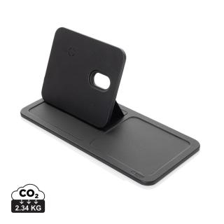 Swiss Peak 3-in-1- Wireless-Charging Desk-Tray aus RCS rPU 