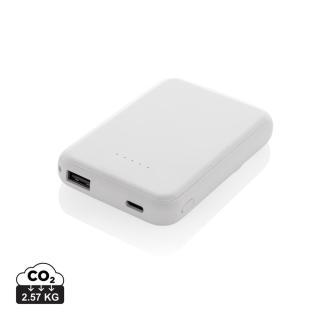 XD Collection Stellar RCS recycled plastic 5000 mah 5W magnetic powerbank White