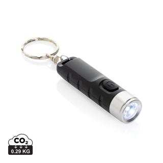 XD Collection Globix RCS recycled plastic USB re-chargeable keychain torch 