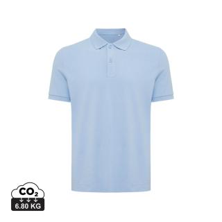 Iqoniq Yosemite Piqué-Poloshirt aus recycelter Baumwolle, himmelblau Himmelblau | L