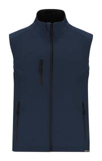 Handricks RPET softshell bodywarmer vest, dark blue Dark blue | L