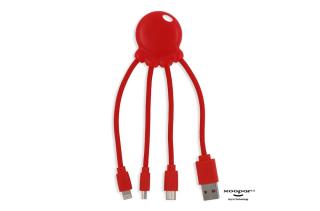 2087 | Xoopar Eco Octopus Charging cable Red