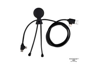 2089 | Xoopar Mr. Bio Long GRS Power Delivery Cable with data transfer Black