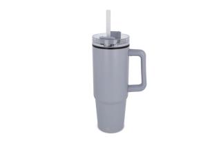 Miami mug with handle and straw 800ml Convoy grey