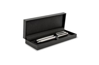 Kugelschreiber- und Rollerball-Set Dallas Silber