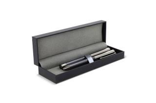 Metal ball pen and roller ball pen set in gift box 