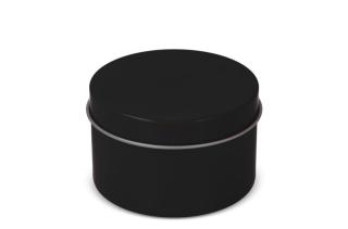 Scented candle recycled tin big Black