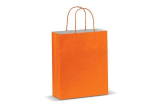 Mittlere Papiertasche im Eco Look 120g/m² Orange