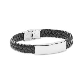 FAULET Braided faux leather bracelet 