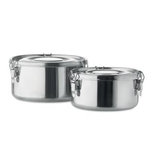 ELLES Set of 2 stainless steel boxes 