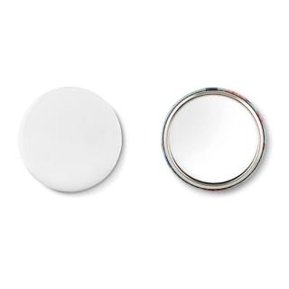 MIRROR Badge mit Make-up Spiegel Silber matt