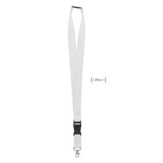 WIDE LANY Lanyard mit Metallkarabiner Weiß