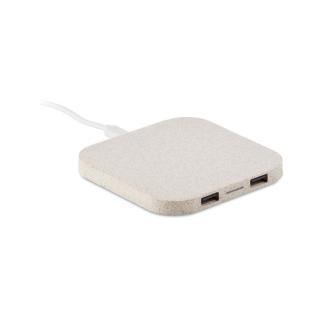 UNIPAD+ Induktive Ladestation mit Hub Beige