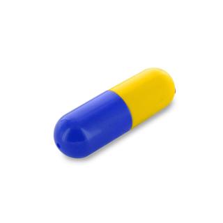 USB Stick Kapsel Blue/yellow | 128 MB