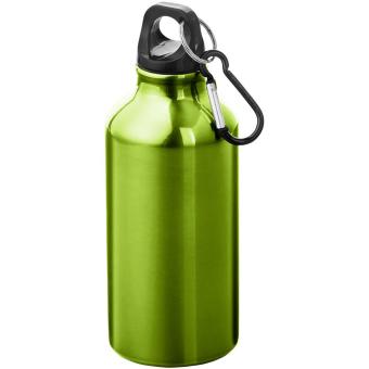 Oregon 400 ml aluminium water bottle with carabiner Apple green