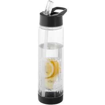 Tutti frutti 740 ml Tritan™ Sportflasche mit Infuser Transparent schwarz