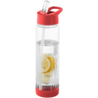 Tutti-frutti 740 ml Tritan™ infuser sport bottle Transparent red