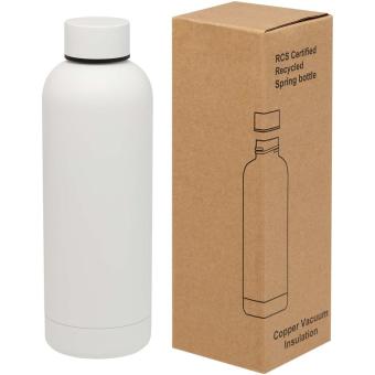 Spring 500 ml RCS-zertifizierte Kupfer-Vakuum Isolierflasche aus recyceltem Edelstahl Weiß